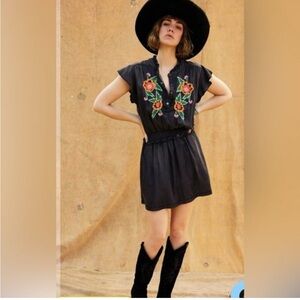 Double D Ranch Luna Embroidered Floral
Summer Mini Dress